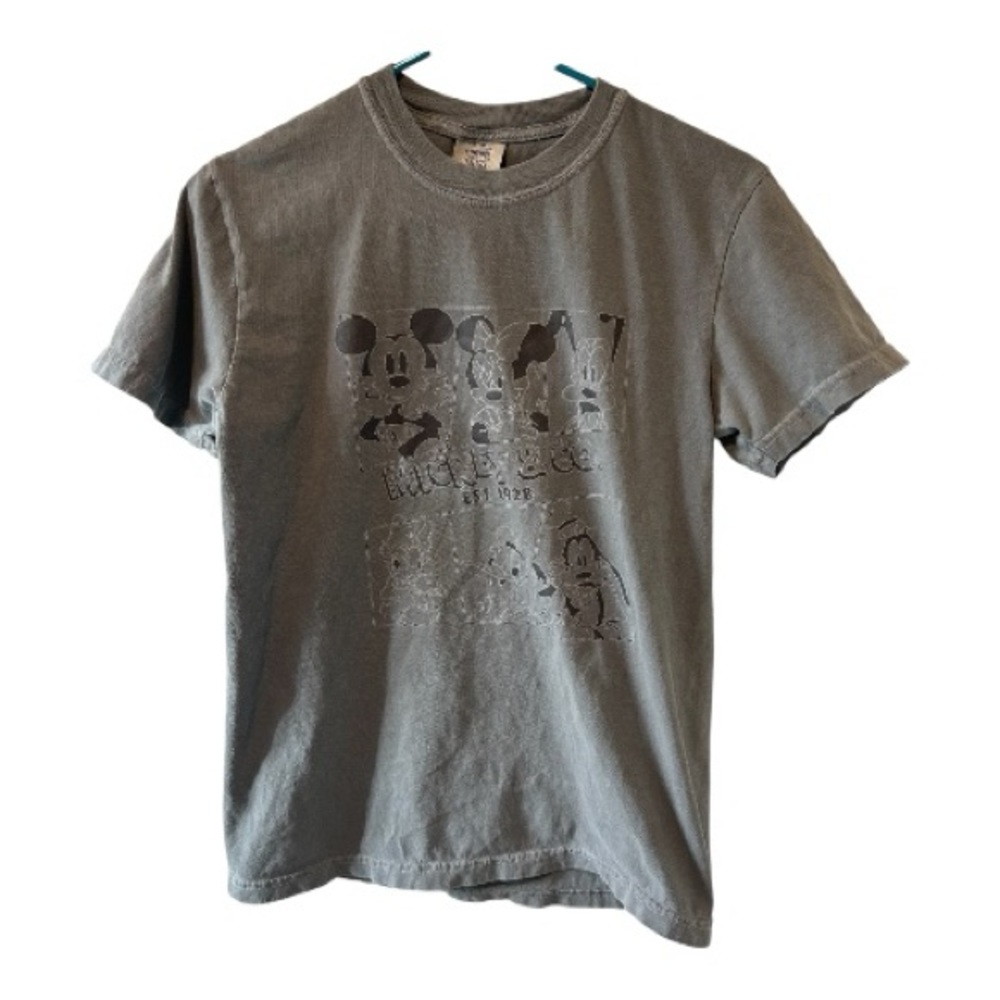 Comfort Colors Disney Graphic Tee Small Gray Garment Dyed
